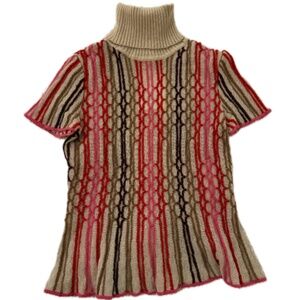 Vintage Missoni Knit Short Sleeve Turtleneck